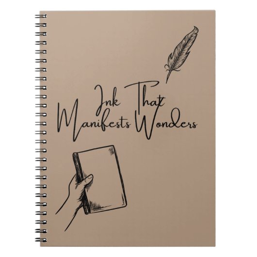 Cahier spiralé pour écrivains Ink That Manifests W (Devant)