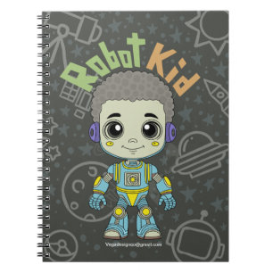 Cahier spirale pour enfant robot