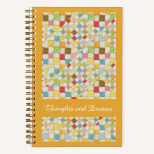 Cahier Spirale QUILT MOSAIC 5.5x8.5 / Or