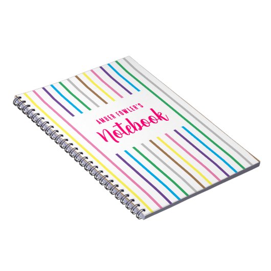 Cahier spiralé rayé pour filles pour la rentrée sc (Côté Droit)