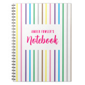 Cahier spiralé rayé pour filles pour la rentrée sc (Devant)