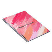 Cahier spiralé rayure diagonale couleur pastel (Côté Droit)