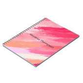 Cahier spiralé rayure diagonale couleur pastel (Côté gauche)