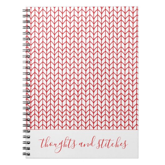 Cahier spirale RED LINE KNIT 6,5x8,75 + Texte (Devant)