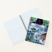 Cahier spiralé robot ninja (Intérieur)