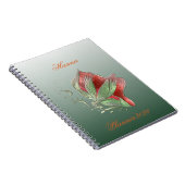 Cahier Spirale Rouge et Vert Élégant (Côté Droit)
