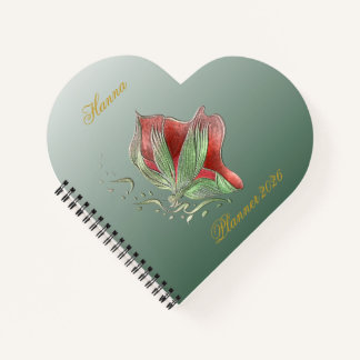 Cahier Spirale Rouge et Vert Élégant