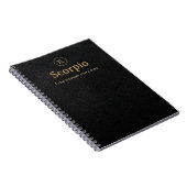 Cahier spiralé Scorpion - Aspect simili cuir (Côté Droit)