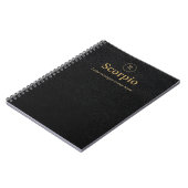 Cahier spiralé Scorpion - Aspect simili cuir (Côté gauche)