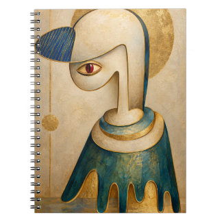Cahier Spirale Surrealiste Bleu & Or