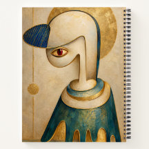 Cahier Spirale Surrealiste Bleu & Or