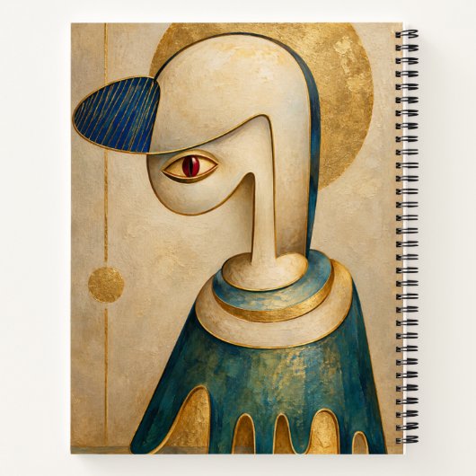 Cahier Spirale Surrealiste Bleu & Or (Dos)