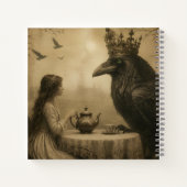 Cahier spiralé thé avec corbeau et enfant (Dos)