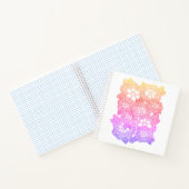 Cahier spiralé TRICOT FLEURI 8,5x8,5 (Intérieur)