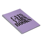 Cahier Spirale Violet Livres de Fils de Chats (Côté Droit)
