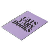 Cahier Spirale Violet Livres de Fils de Chats (Côté gauche)