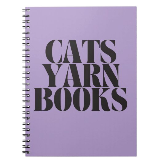 Cahier Spirale Violet Livres de Fils de Chats (Devant)