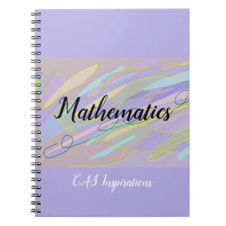Cahier spiralé violet personnalisé Doddle de mathé