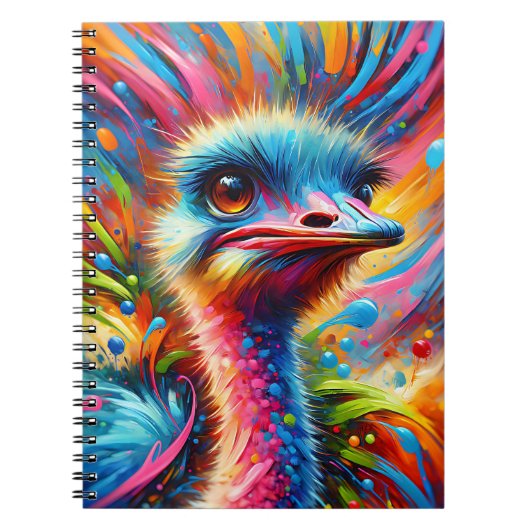 Cahier Splash Autruche Arc-en-ciel (Devant)