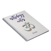 Cahier symbole Om botanique coloré nominatif (Côté Droit)