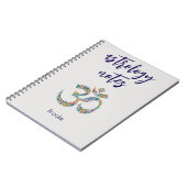 Cahier symbole Om botanique coloré nominatif (Côté gauche)