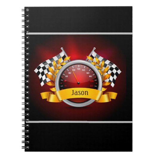 Cahier Thème Course Automobile Compteur de Vitesse (Devant)