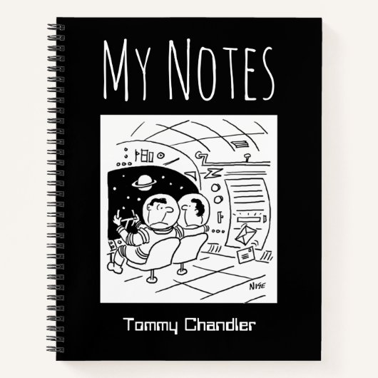 Cahier Thème Espace avec nom du propriétaire (Devant)