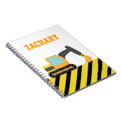Cahier Véhicule de Construction Pelle Orange (Côté Droit)