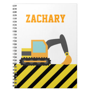 Cahier Véhicule de Construction Pelle Orange