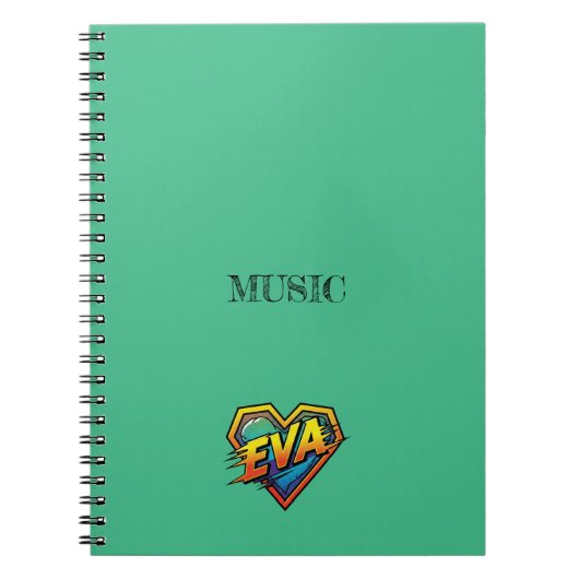 Cahier vert Eva Heart (Devant)