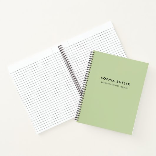 Cahier Vert Minimaliste Moderne (Intérieur)