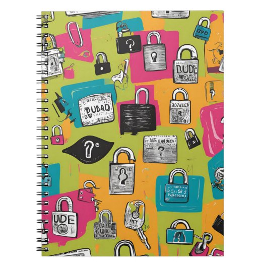 Cahier vibrant avec un design original et cool (Devant)
