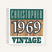 Cahier Vintage Année 1969 avec Nom (Devant)
