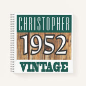 Cahier Vintage Nom avec Année 1952 (Devant)