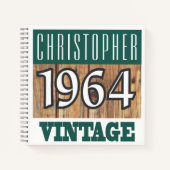 Cahier Vintage Nom avec Année 1964 (Devant)