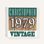 Cahier Vintage Nom avec Année 1979 (Devant)