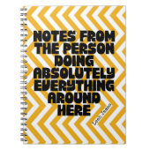 Cahier ZigZag Jaune Prise de Notes Réunion de Bure (Devant)