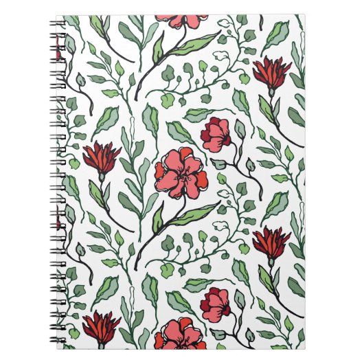 Cahiers à spirale Fleur pour l'écriture inspirée (Devant)