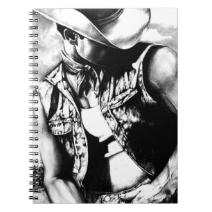 Cahiers avec dessin de cow-boy d'art fin
