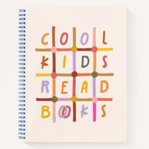 Cahiers de notes à grille colorée Typo Cool Kids R