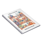 Cahiers de notes aquarelle de bibliothèque personn (Côté Droit)