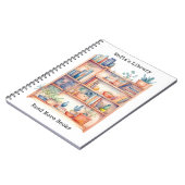Cahiers de notes aquarelle de bibliothèque personn (Côté gauche)