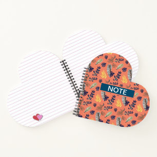 Cahiers et blocs-notes motif feuille