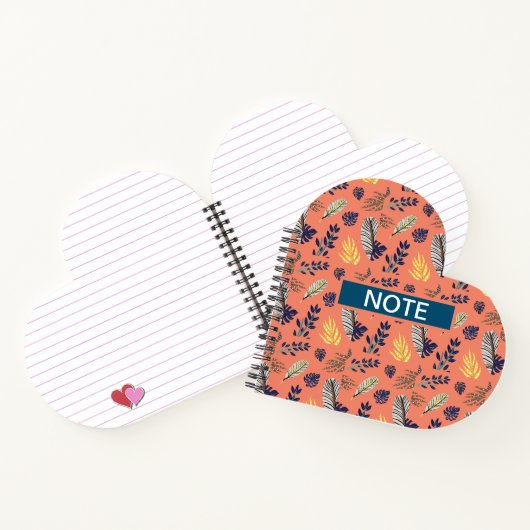 Cahiers et blocs-notes motif feuille (Intérieur)
