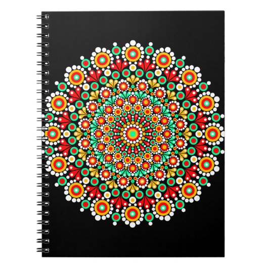 Cahiers Mandala Colorés Point Boho (Devant)