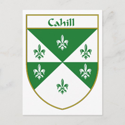 Cahill wapenschild/familiewapen briefkaart (Voorkant)