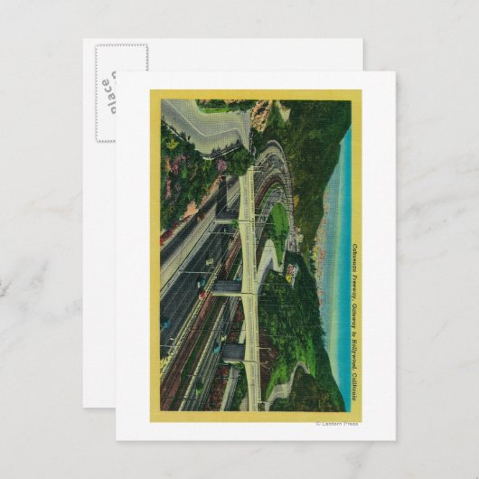 Cahuenga Freeway, Gateway to Hollywood Briefkaart (Voorkant / Achterkant)