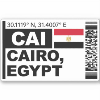 CAI Caïro instapkaart - Egypte Reis Sticker