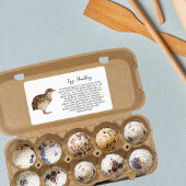 Cail Egg Handing Instruction Carton Care Étiquette