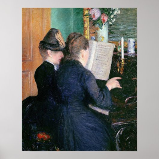 Caillebotte - De Piano Lesson Poster (Voorkant)